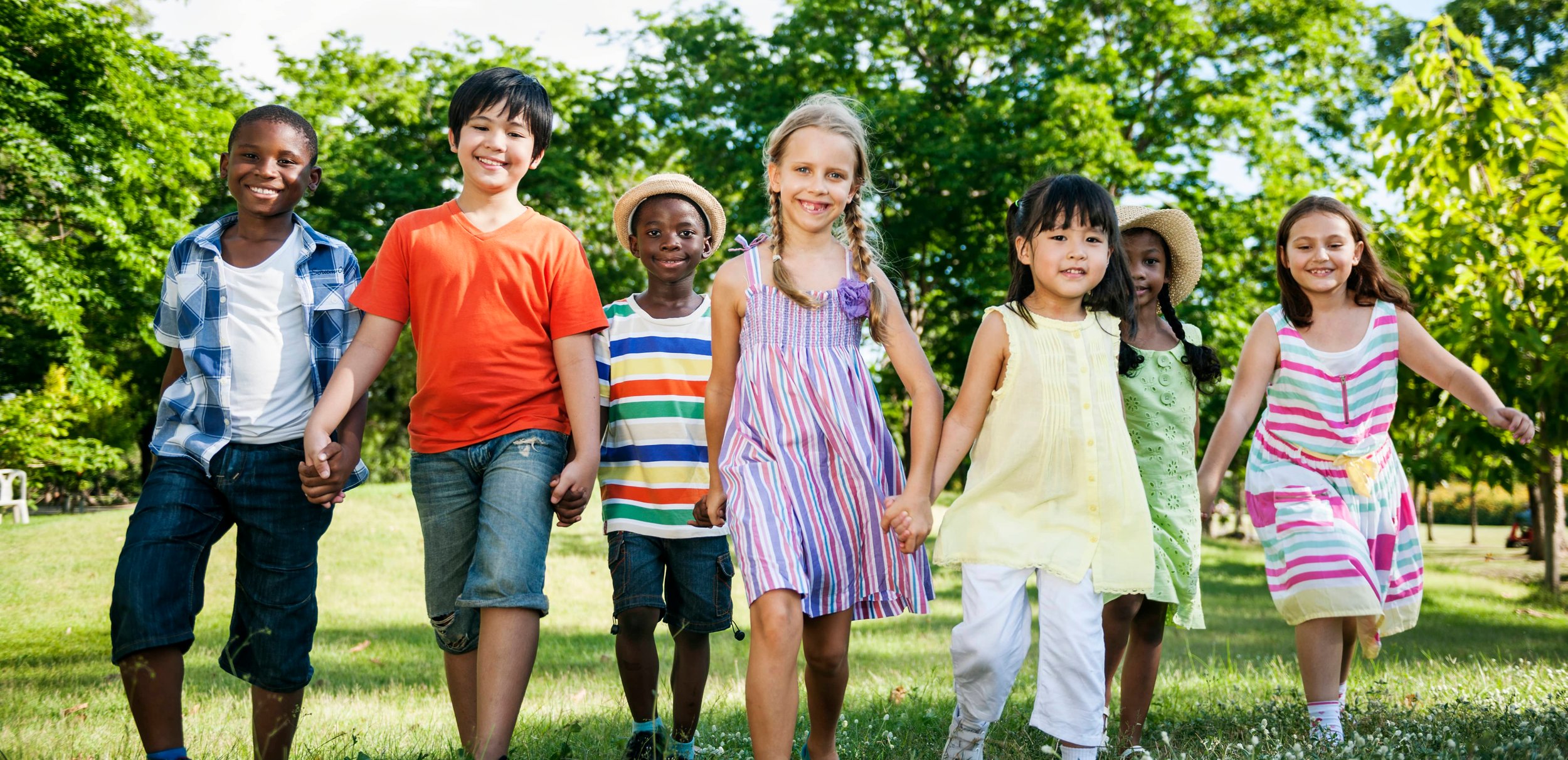 kids playing in a field