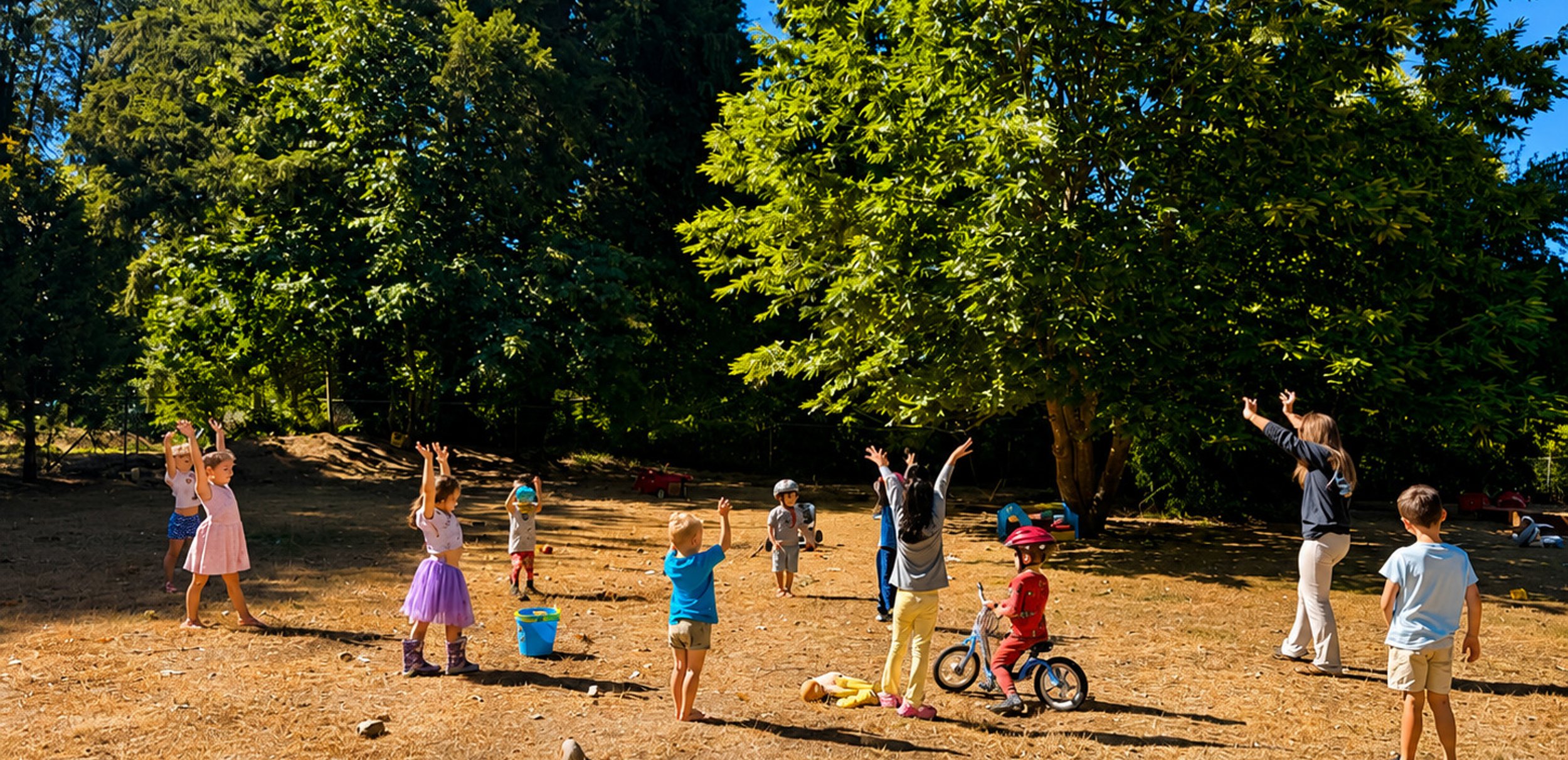 kids playing in a field